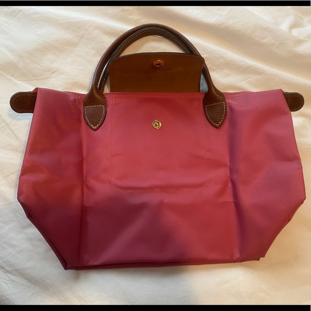 Longchamp Le Pliage small pink bag
